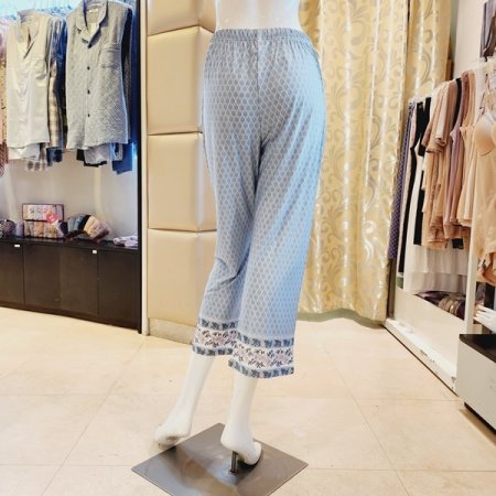 여성 폴리스판 꽃보더나염 홈웨어바지