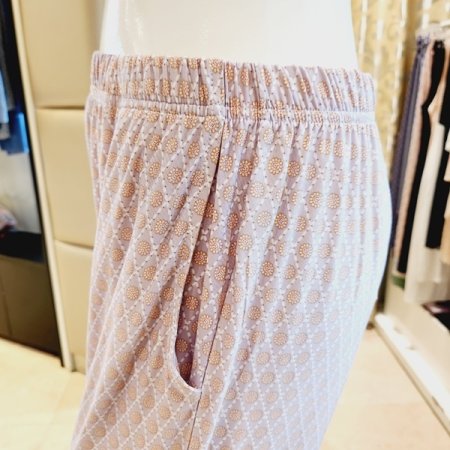 브이넥 꽃보더나염 스판 홈웨어세트