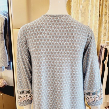 브이넥 스판 원피스 홈웨어