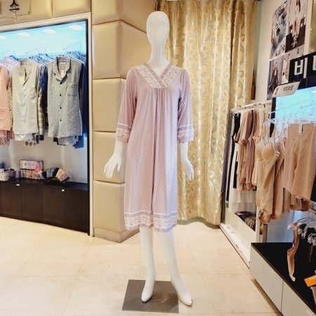 꽃보더나염 스판 원피스홈웨어