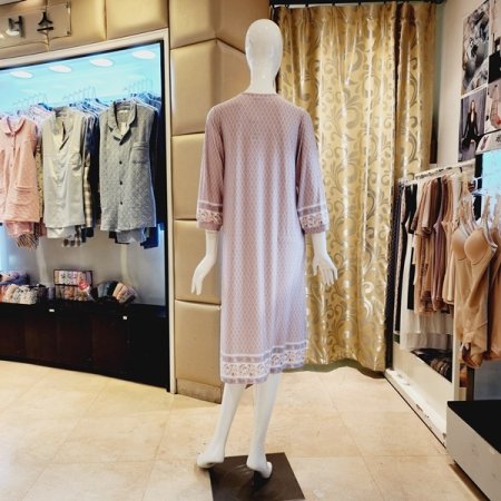 꽃보더나염 스판 원피스홈웨어