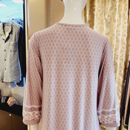 꽃보더나염 스판 원피스홈웨어