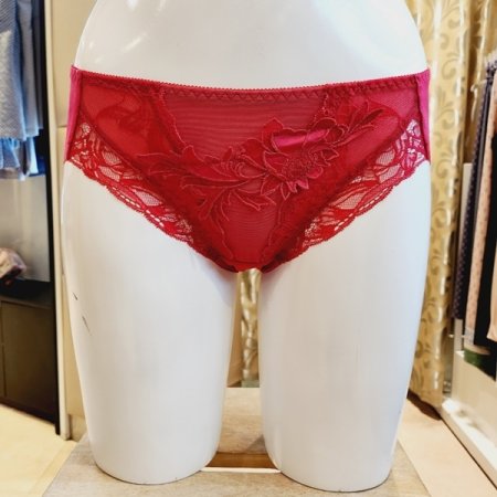 오르화 새틴 모티브 헴라인팬티