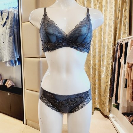 C컵D컵 레이스패드브라 헴팬티 세트