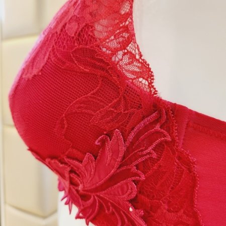 C컵D컵 레이스패드브라 헴팬티 세트