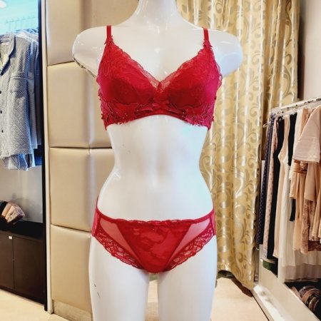 레이스커버 패드브라 레이스팬티세트