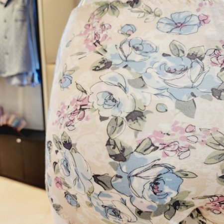 부드러운 모달 플라워 여성팬티 크림