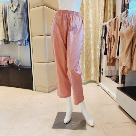 여성 부드러운 광택면 파자마바지