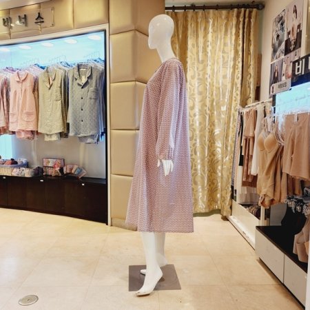 귀여운 부엉이나염 여성 면원피스 잠옷