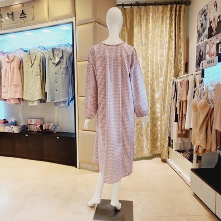 귀여운 부엉이나염 여성 면원피스 잠옷