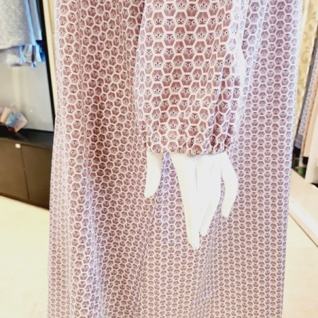 귀여운 부엉이나염 여성 면원피스 잠옷