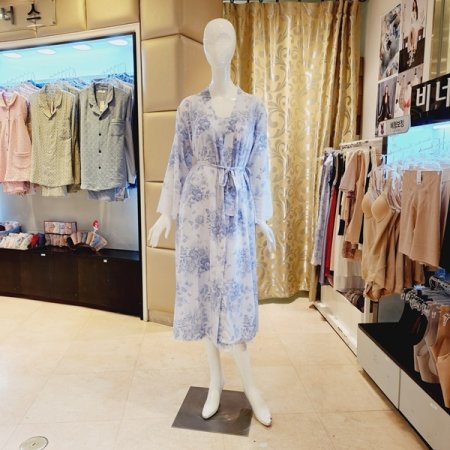 하늘하늘한 초경량 꽃나염 가운세트