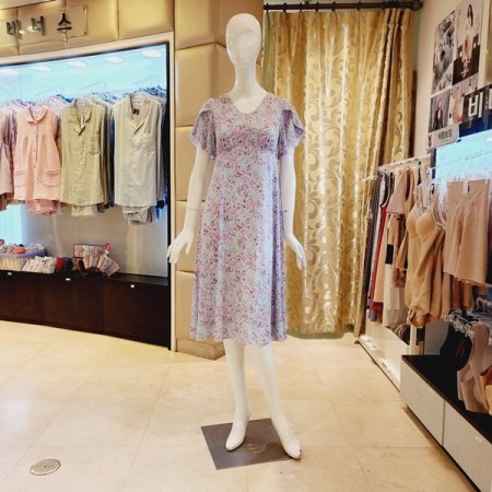 플라워프린트 컵 원피스 홈웨어