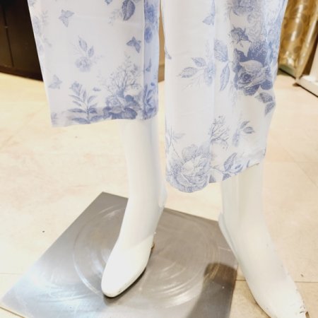 여성 블루 꽃나염 초경량 파자마세트