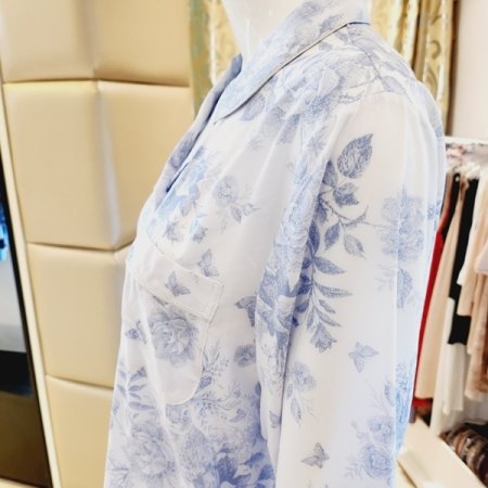 여성 블루 꽃나염 초경량 파자마세트