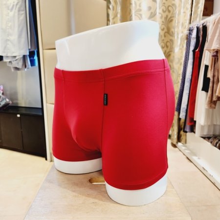 남성 빨간색 면 모달 드로즈팬티