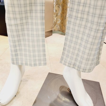 남성 강연 면 선염 체크 파자마세트