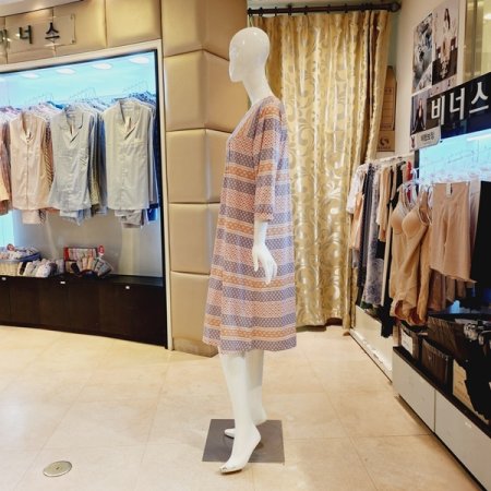 화사한 에스닉프린트 스판 홈 원피스