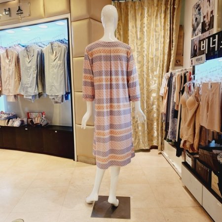 화사한 에스닉프린트 스판 홈 원피스