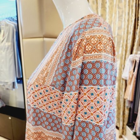 화사한 에스닉프린트 스판 홈 원피스