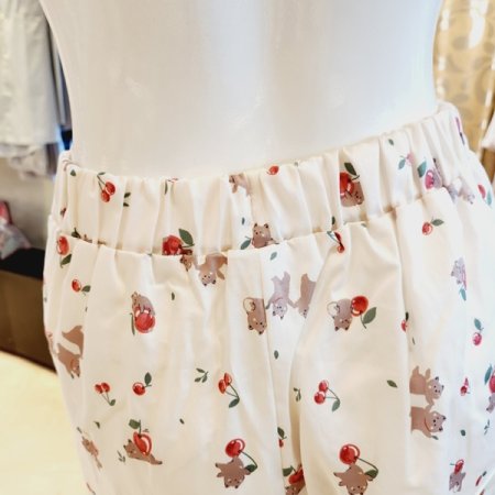 귀여운 체리 곰돌이나염 여성 홈바지