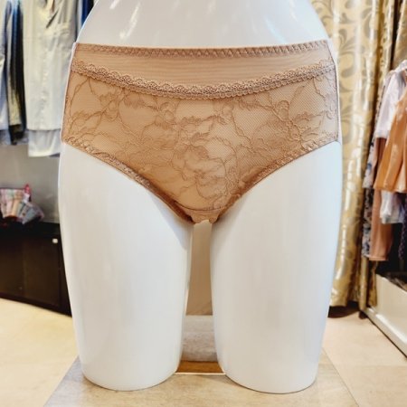 스트레치 망 자카드 헴라인팬티