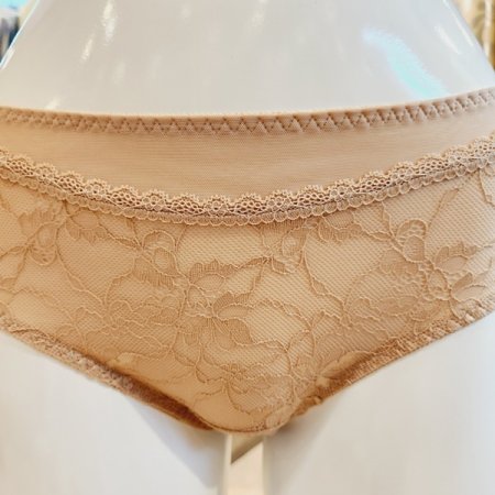 스트레치 망 자카드 헴라인팬티