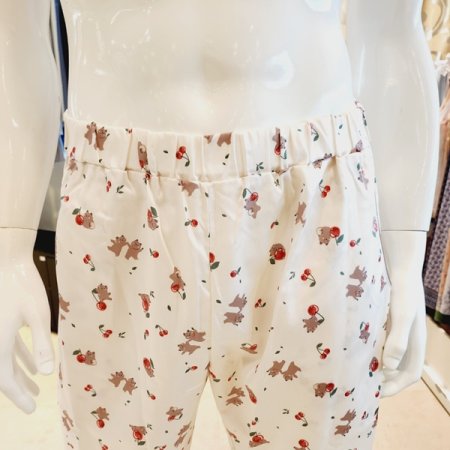 면 체리 곰돌이나염 남성 홈바지