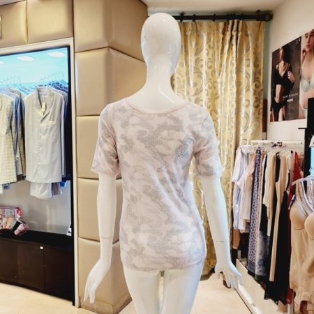 여성 화사한 모달번아웃 반팔런닝