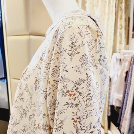 프릴 라운드넥 잔꽃나염 여성 잠옷세트