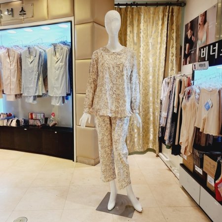 잔꽃나염 커플 파자마세트