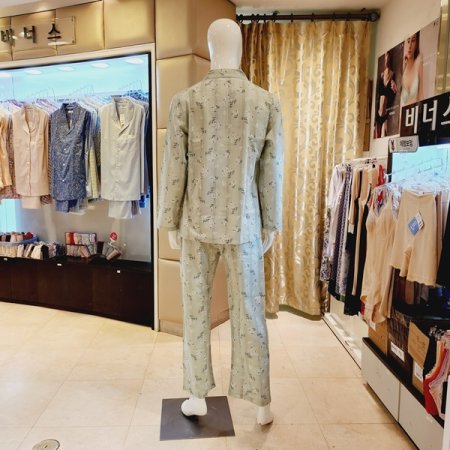 남성 면 도비 파자마세트