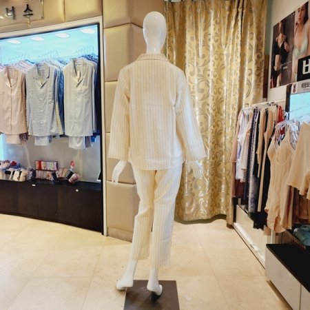 여성 스트라이프 봄 여름 잠옷세트