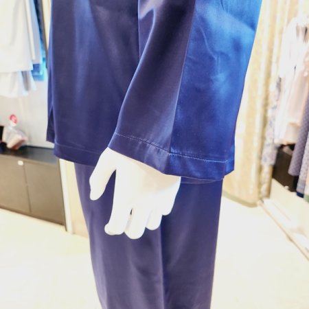 남자 실크필 솔리드 파자마