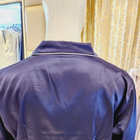 남자 실크필 솔리드 파자마