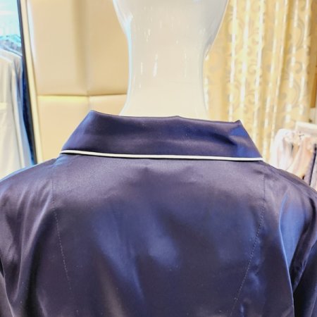 여자 실크필 솔리드 파자마