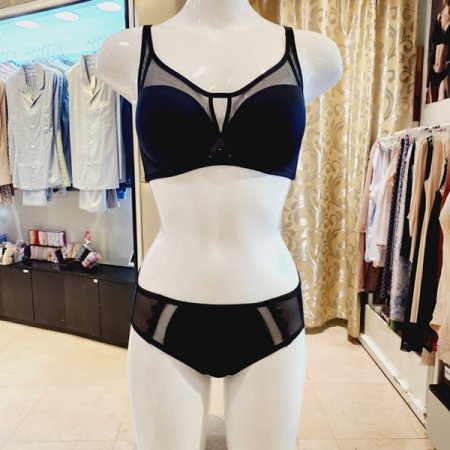 E컵 커버업 노와이어몰드브라 팬티세트