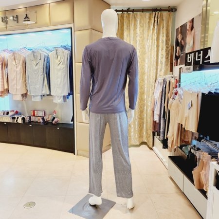 쿨 인견 긴팔긴바지 남자 홈웨어세트