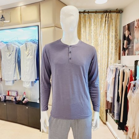 쿨 인견 긴팔긴바지 남자 홈웨어세트