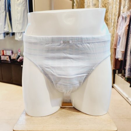 면 선염 체크 남성 삼각팬티