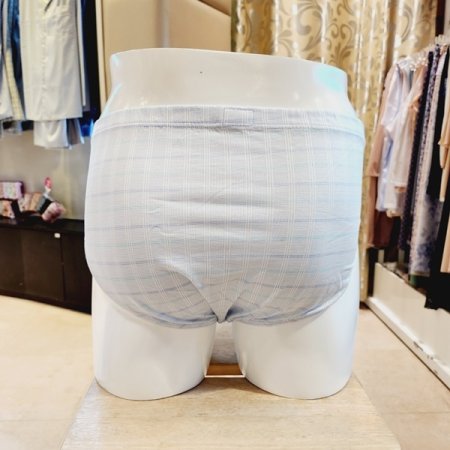 면 선염 체크 남성 삼각팬티