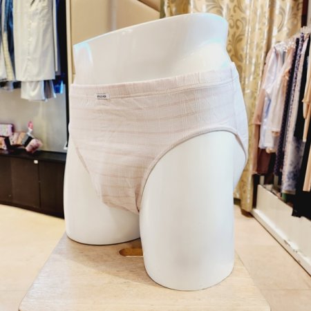 면 선염 체크 남성 삼각팬티