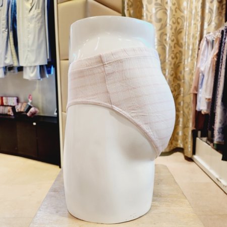 면 선염 체크 남성 삼각팬티