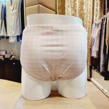 2종세트 면 선염 체크 남성 삼각팬티