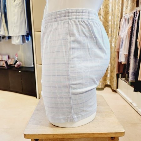 면 선염 체크 남성 니트트렁크