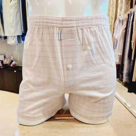 면 선염 체크 남성 니트트렁크