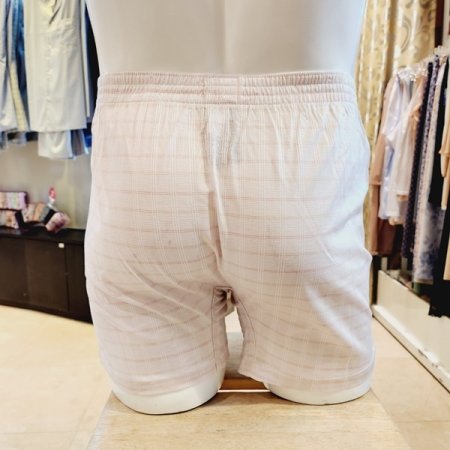 면 선염 체크 남성 니트트렁크