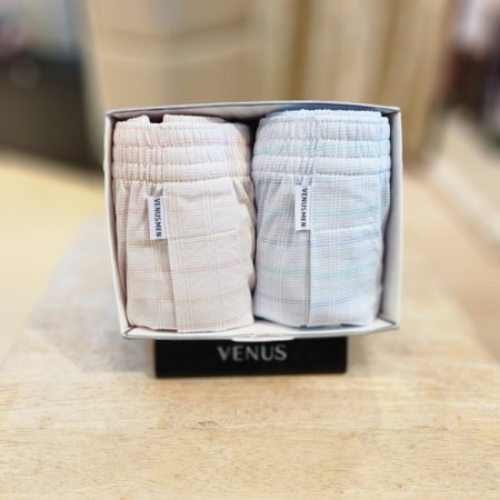 2종세트면 선염 체크 남성 니트트렁크