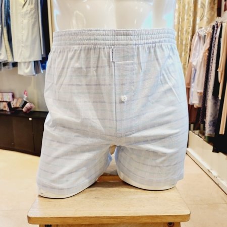 2종세트면 선염 체크 남성 니트트렁크