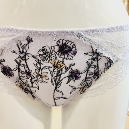 블랙라벨 프린트자수 헴라인팬티